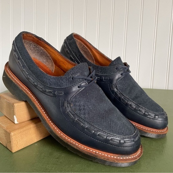 Dr. Martens x Agyness Deyn AGGY BLUCHER in Navy Leather - Picture 2 of 13